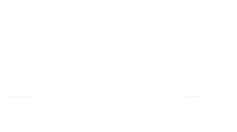 A white logo file of NPA.