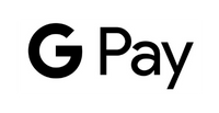 A black and white logo image of Google Pay.