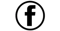 A black and white logo image of Facebook.