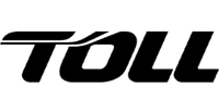 A black and white logo image of TOLL.